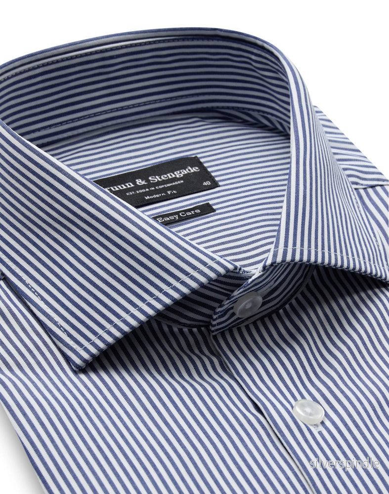 BS Mcdonald Modern Fit Skjorta - Navy/White - Bild 2