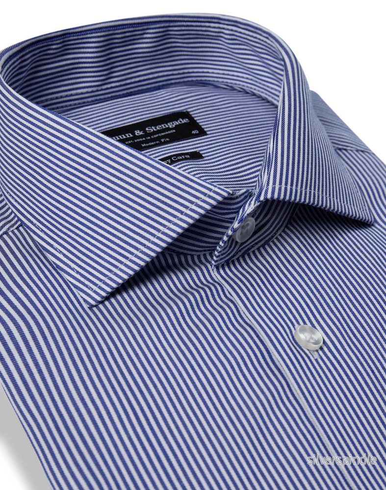 BS Yordan Modern Fit Skjorta - Dark Blue/White - Bild 2