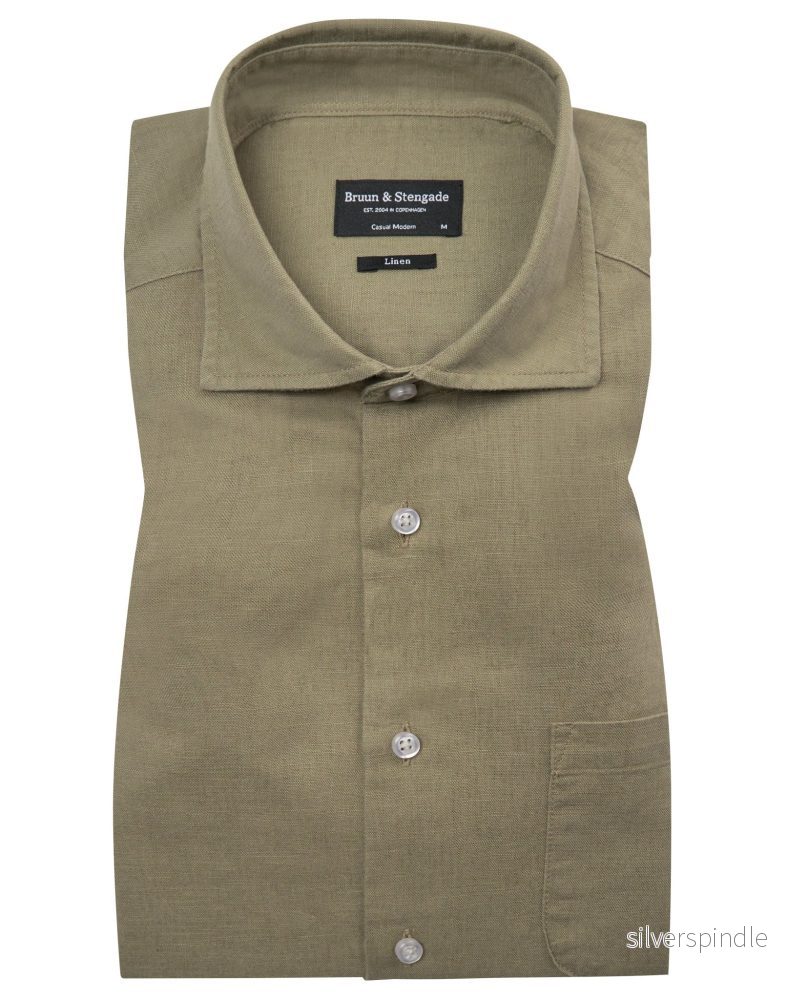 BS Daniel Casual Modern Fit Skjorta - Army