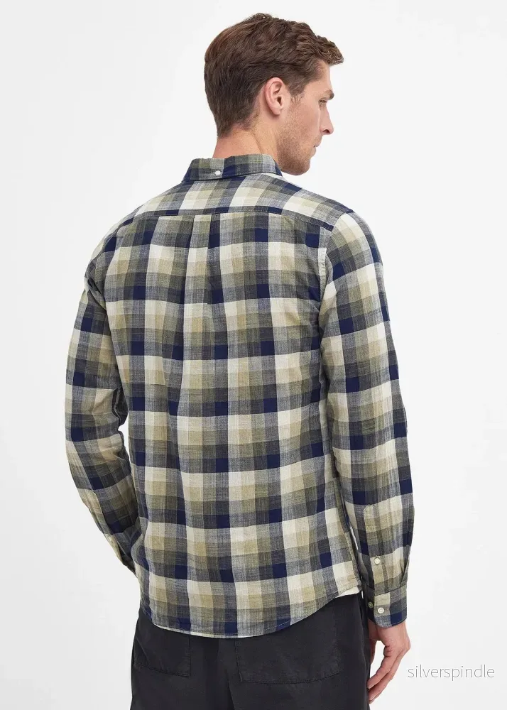 Barbour Hillroad Tailored Fit Shirt Olive - Bild 2