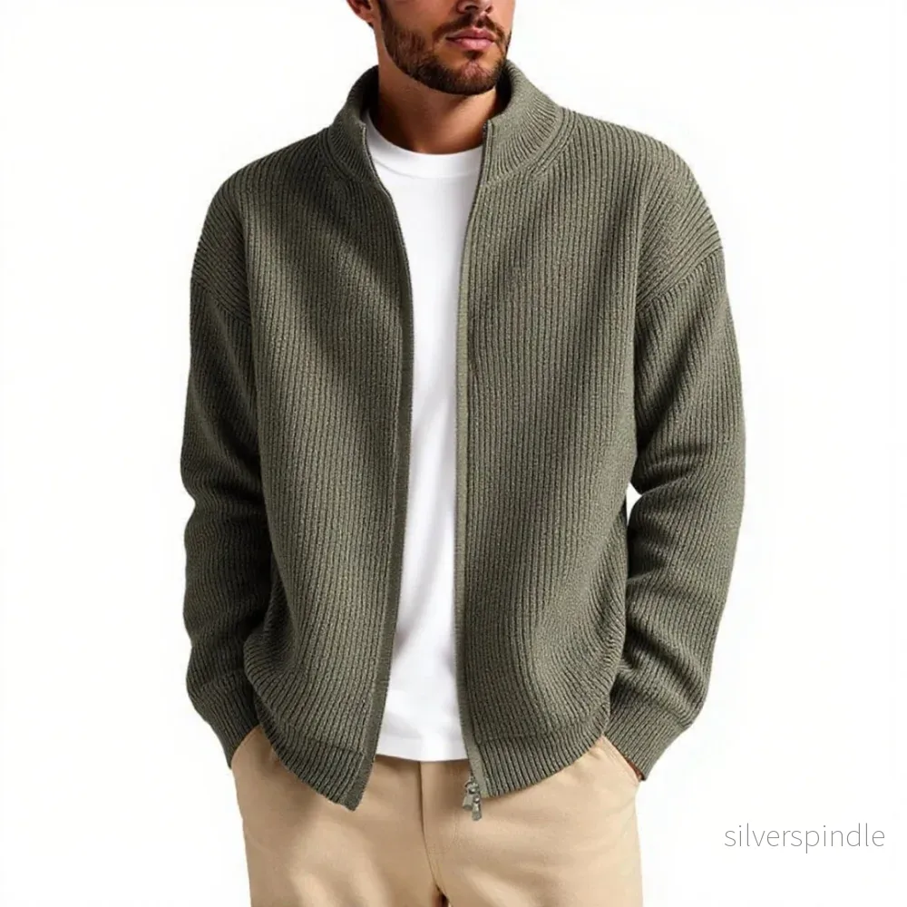 Ethan | Avslappnad Cardigan med Öppen Front - Bild 3