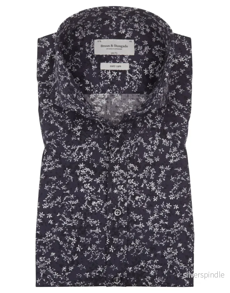 BS Jackson Slim Fit Skjorta – Navy BS Jackson Slim Fit Skjorta – Navy