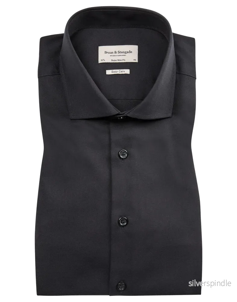 BS Pavarotti Super Slim Fit Skjorta - Black