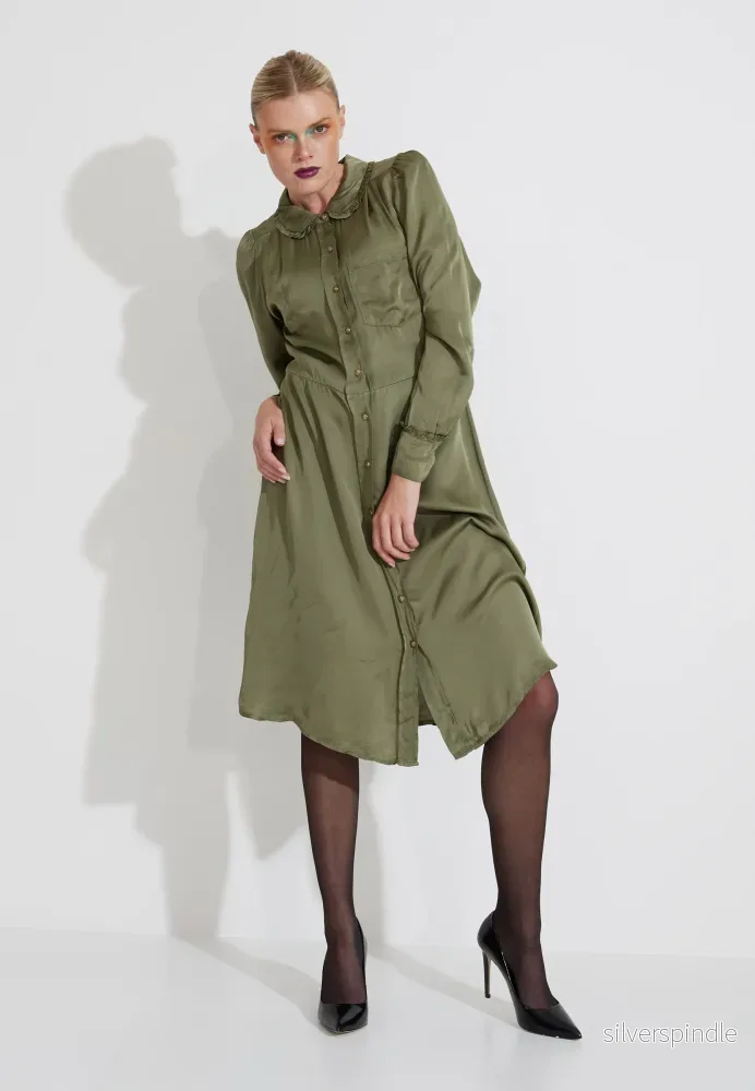 LEXI DRESS KLÄNNING - Khaki - Bild 3