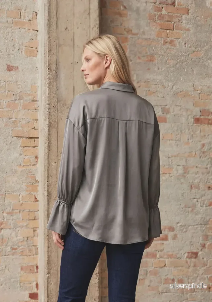 Steff Flounce Shirt - Grey - Bild 2
