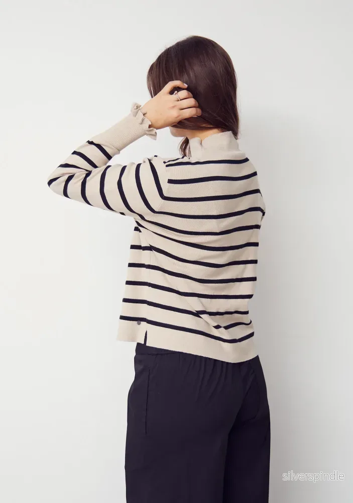 Frigga Stripe Pullover - Golden w/black - Bild 3