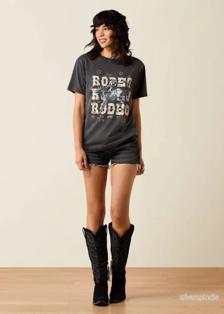 Ariat Star Spangled Rodeo SS TShirt Charcoal Ariat Star Spangled Rodeo SS TShirt Charcoal