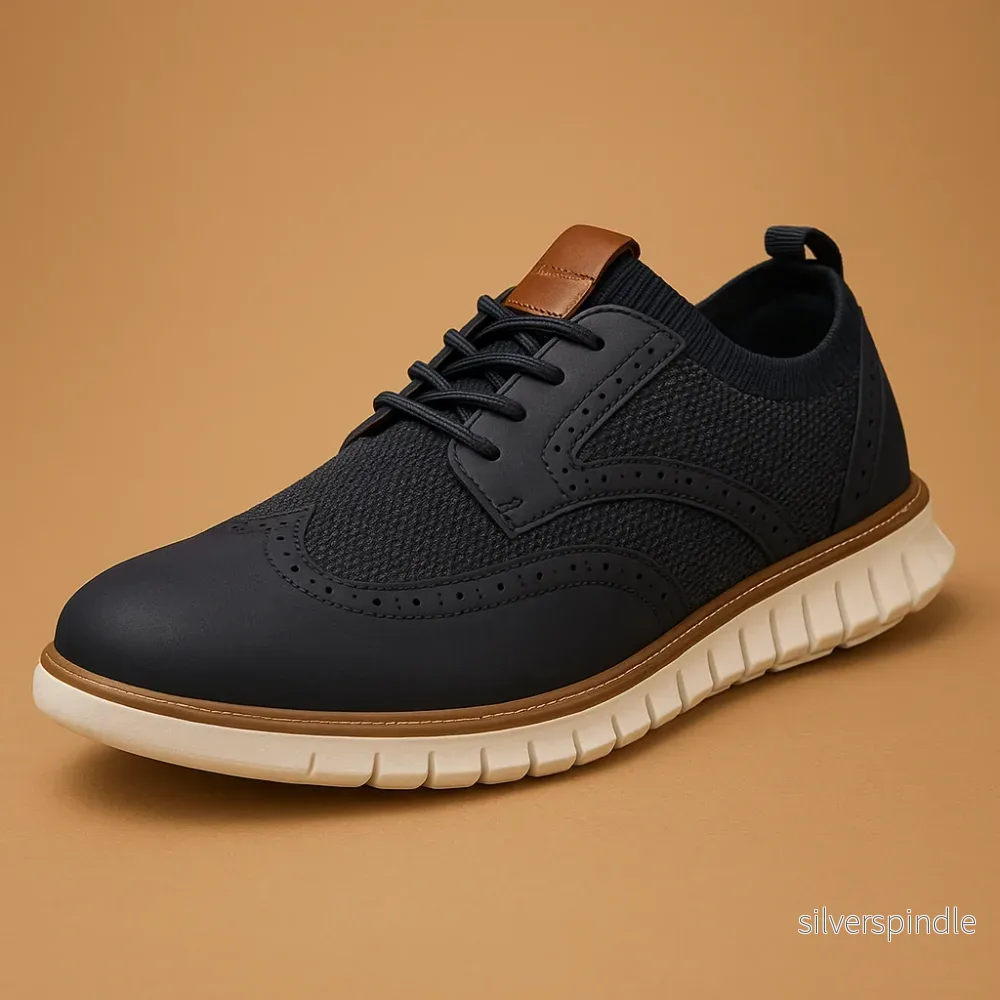 Eleganta Brogue Dress Shoes för Män med Andningsbar Design | Komfortabel och Stilig för Arbete och Fritid