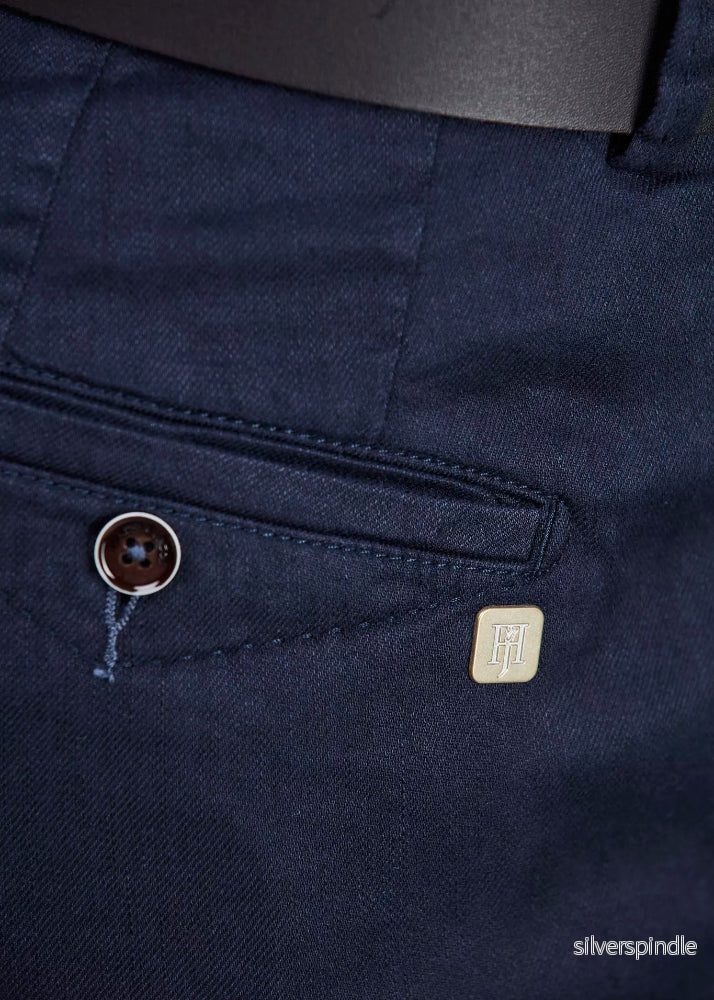 Hansen & Jacob Cotton/Linen Chino Navy - Bild 3