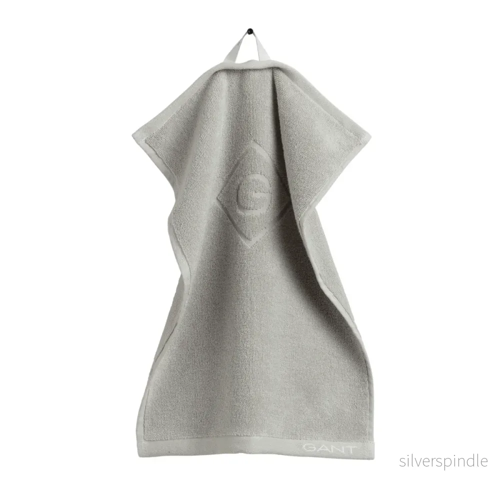 GANT Organic Cotton G Handduk - Light Grey