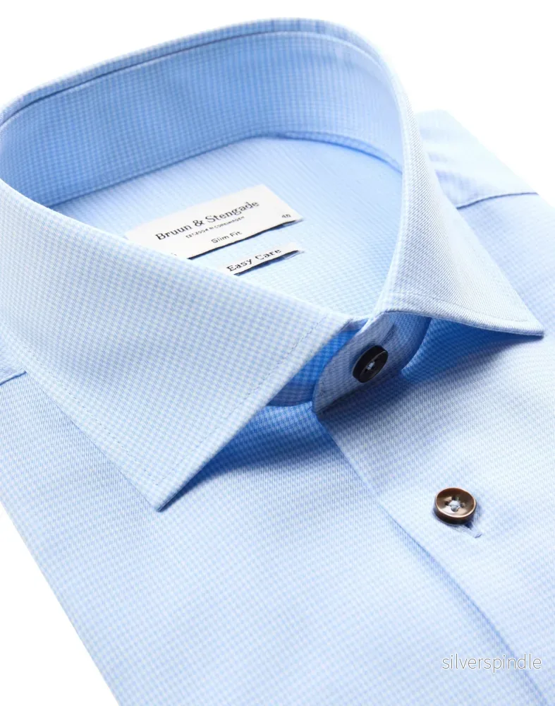BS Warren Slim Fit Skjorta - Light Blue - Bild 2