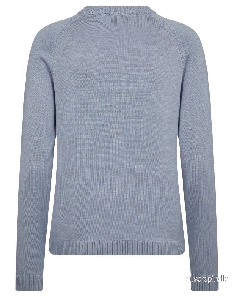 BS Layla Regular Fit Stickat - Blue - Bild 2