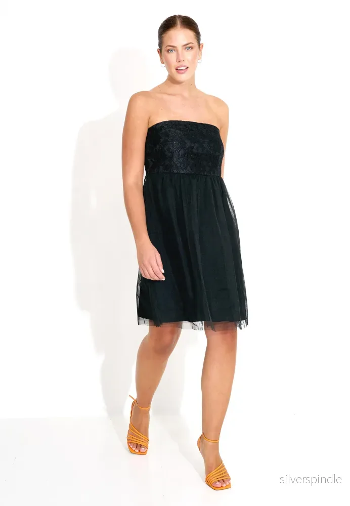 COCKTAILDRESS TYLL - Svart