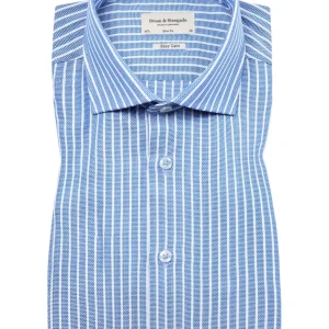 BS Angus Slim Fit Skjorta – Blue/White