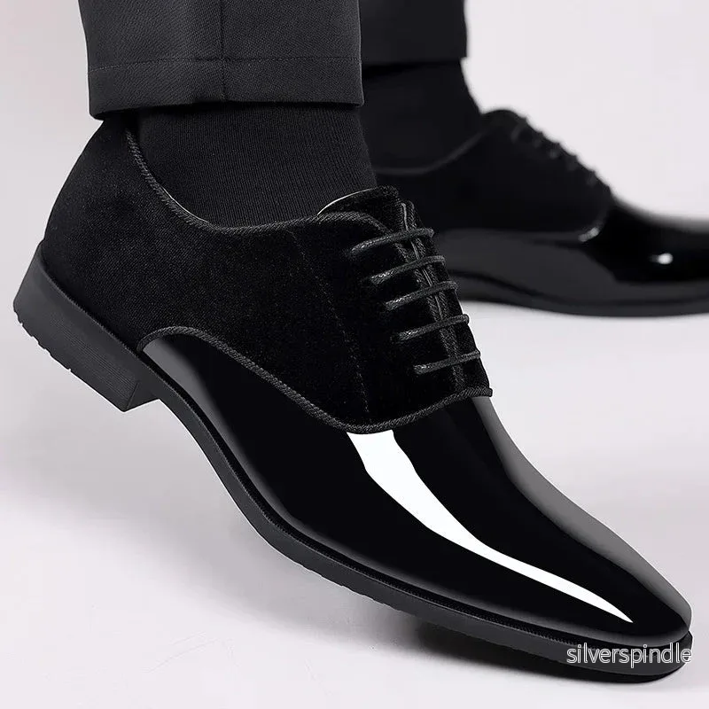 Elegant Oxfordskor för Män med Glänsande Patentfinish | Perfekta för Formella Tillfällen - Bild 3