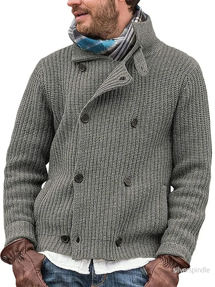 Klassisk Vintage Cardigan | Stickad Kofta med Dubbelknäppning | Tidlöst Mönster för Elegant Stil - Bild 2