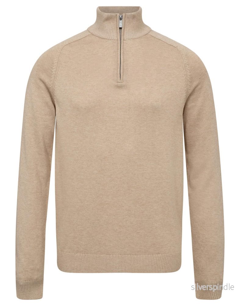 BS Ilario Regular Fit Stickat - Beige
