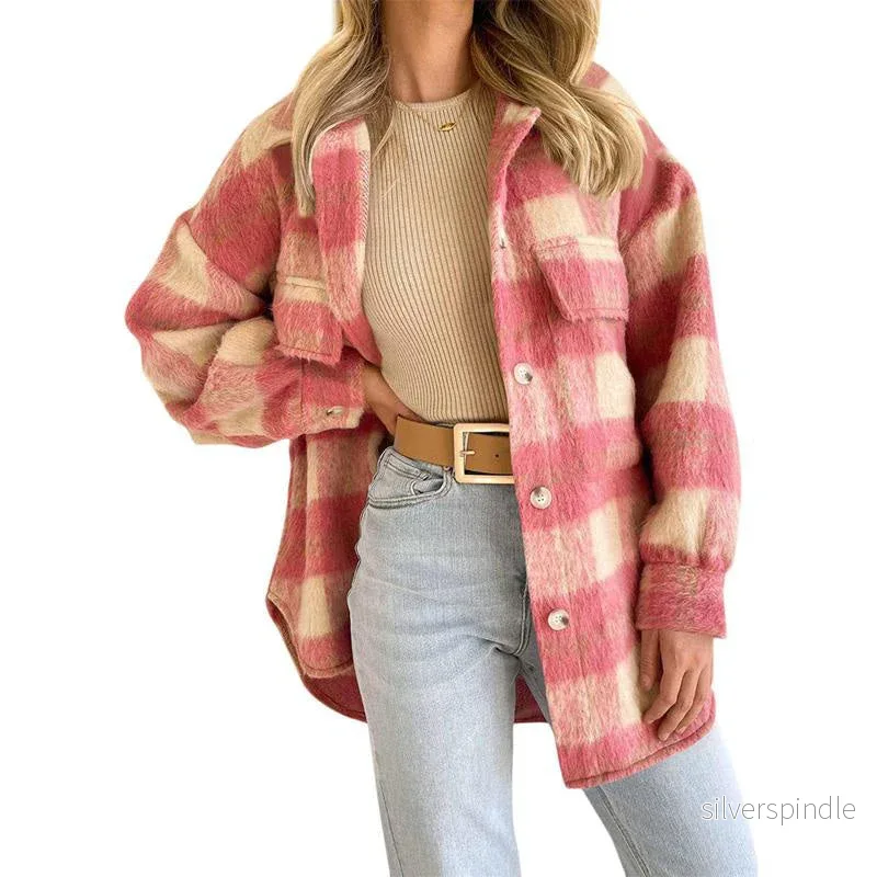 Olivia | Trendig Oversized Höstjacka med Rutig Design Olivia | Trendig Oversized Höstjacka med Rutig Design