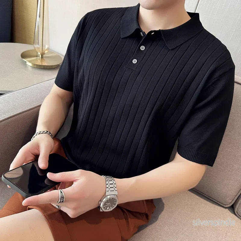 Ethan | Klassisk Randig Poloshirt med Kort Ärmar - Bild 2