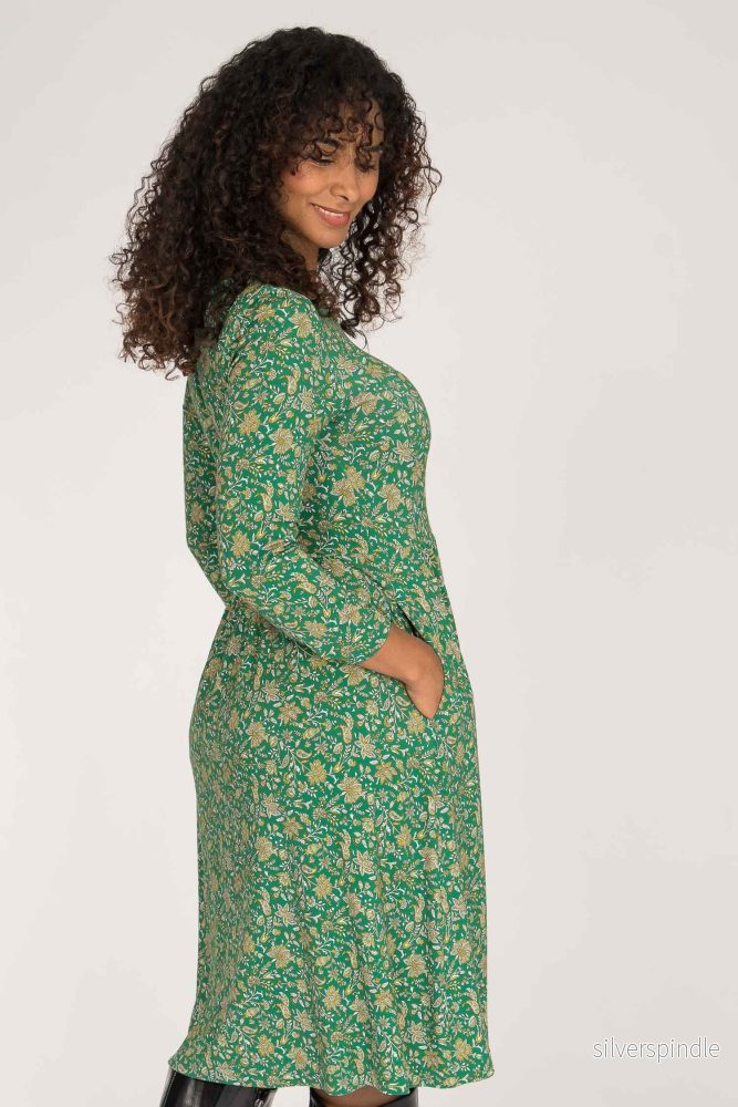 Ideal short jersey dress - Green - Bild 3