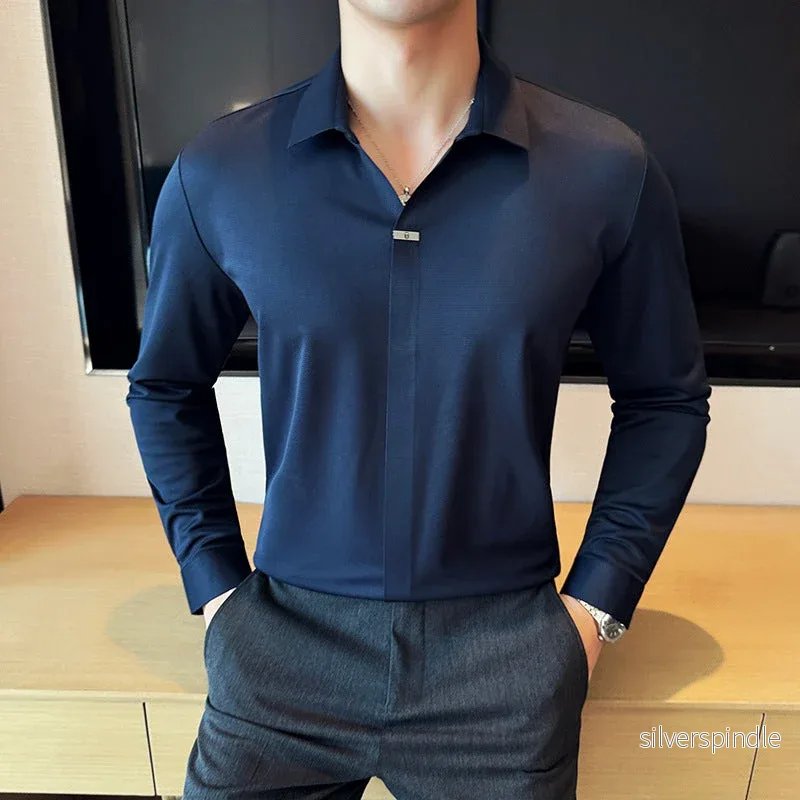 Ethan | Elegant V-Neck Long Sleeve Cardigan - Bild 3