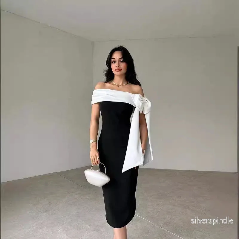 Sophie | Elegant Off-Shoulder Cocktailklänning Dam med Stilren Design Sophie | Elegant Off-Shoulder Cocktailklänning Dam med Stilren Design