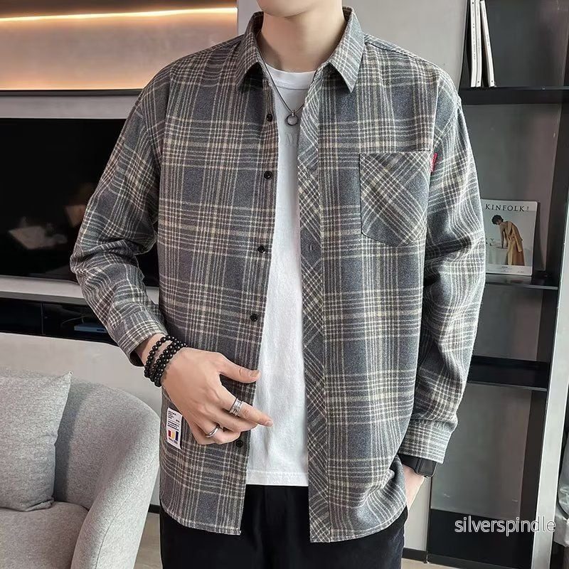 Oliver | Rutig Långärmad Skjorta för Vårbruk med Slim Fit Oliver | Rutig Långärmad Skjorta för Vårbruk med Slim Fit