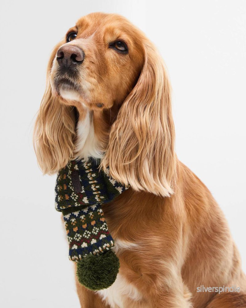 Barbour Marlow Fairisle Dog Scarf Olive - Bild 3