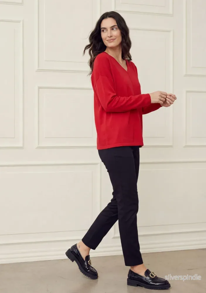 Frigga V-Neck - Fresh Red - Bild 3
