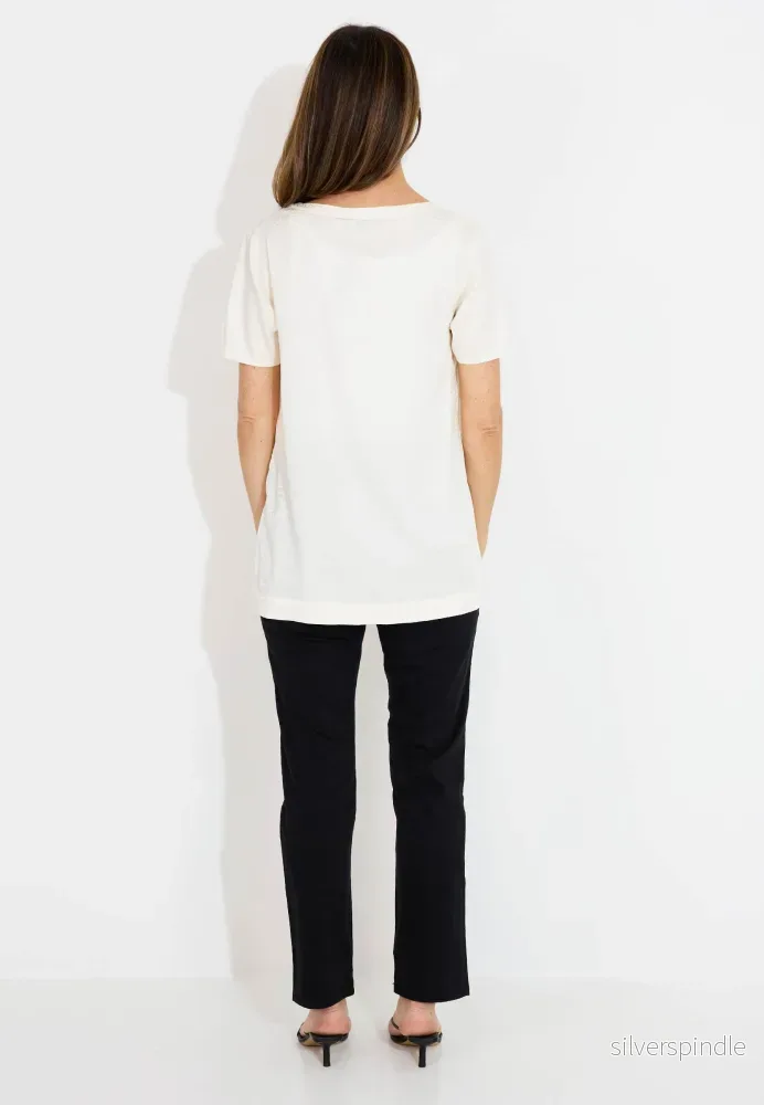 KIMMIN SNAKE JACQUARD TEE - Off white - Bild 2