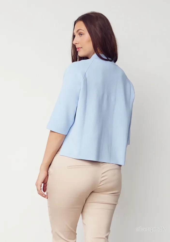 Jena Poncho Blouse - Light Blue - Bild 2