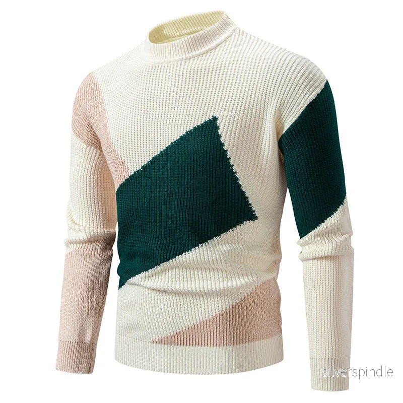 Oliver | Mångsidig Jacquard Herr Tröja med Rund Hals - Bild 2