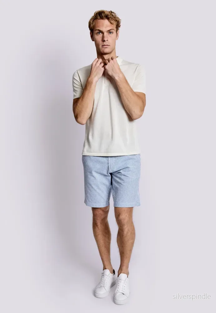 BS Alejandro Regular Fit Shorts - Blue/White - Bild 3
