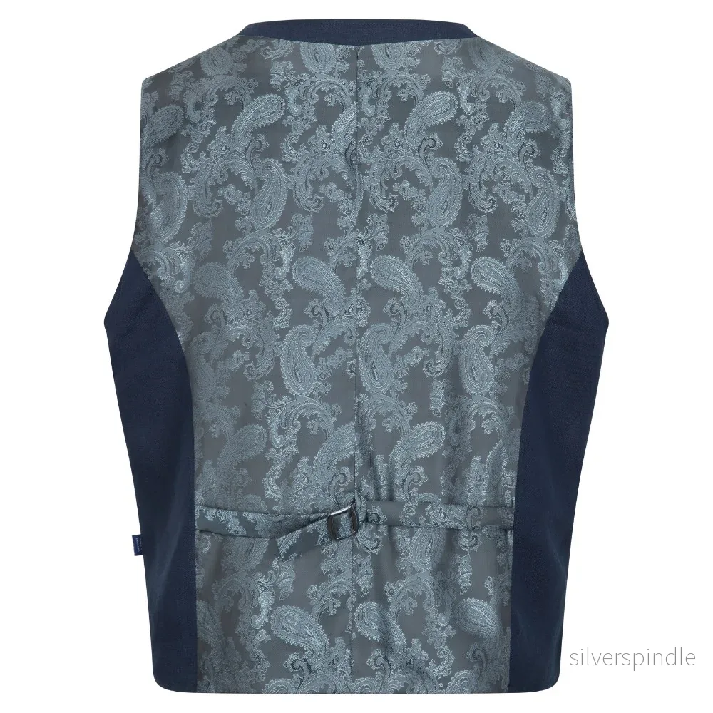 Walker & Hawkes - Corbet linneväst Navy - Bild 3