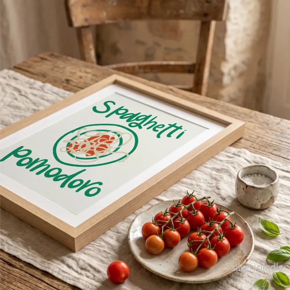 Pastaposter Spaghetti Pomodoro i Grönt - Bild 3