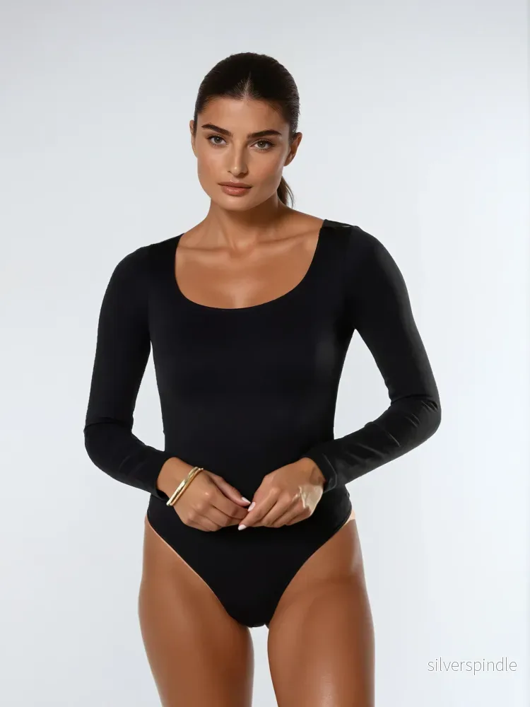 Emma | Elegant Långärmad Bodysuit med Andningsbart Tyg - Bild 2