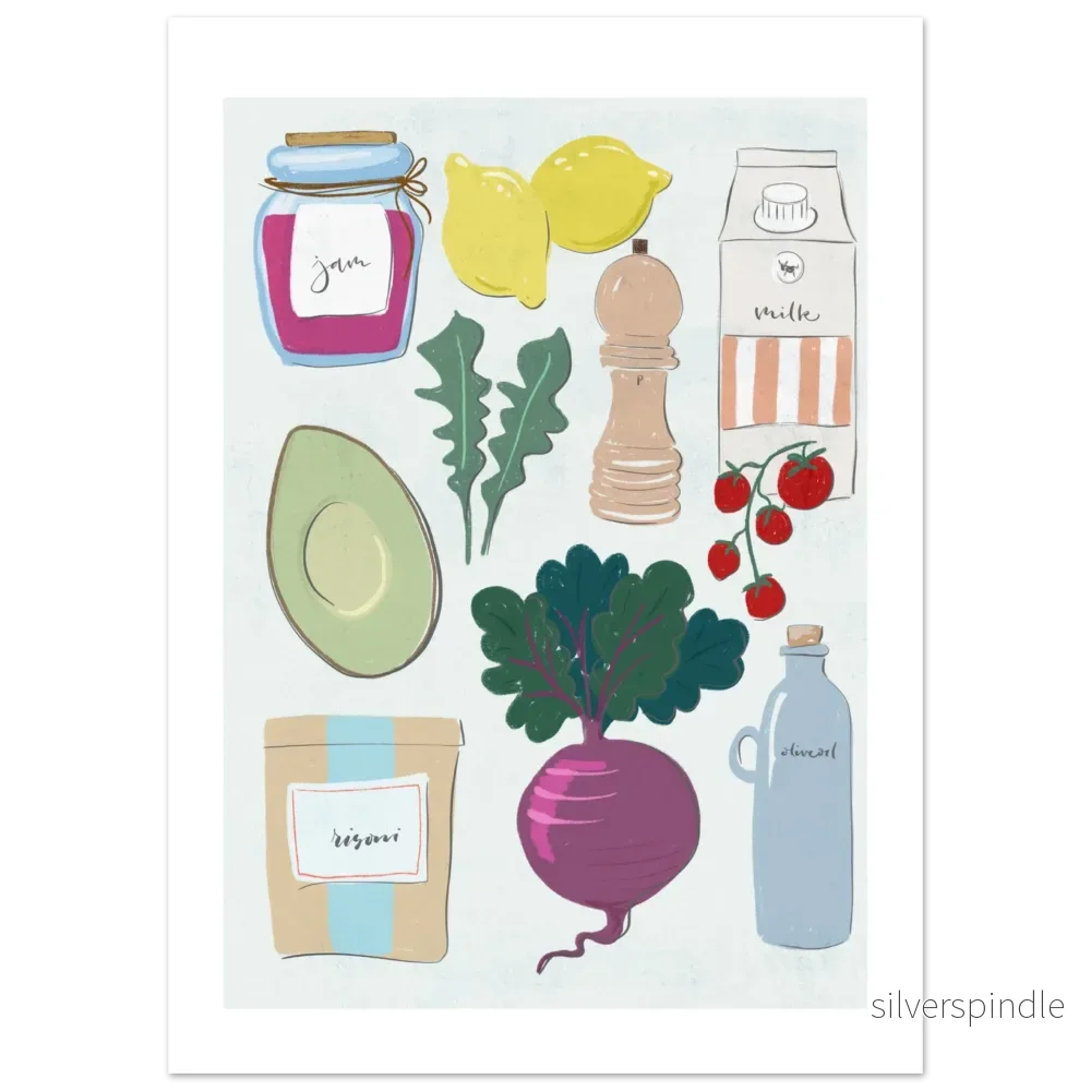Matposter kök med citron och avokado - Bild 2