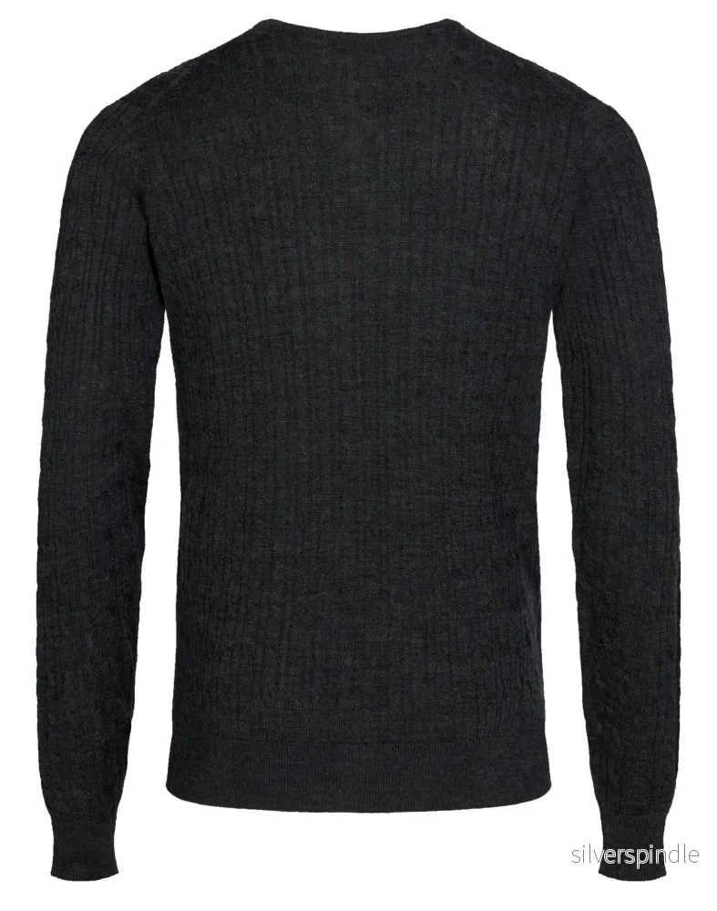 BS Kyrgios Regular Fit Stickad Tröja - Charcoal - Bild 2
