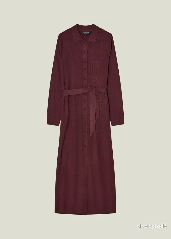 Lexington Polo Neck Dress Dark Burgundy - Bild 2