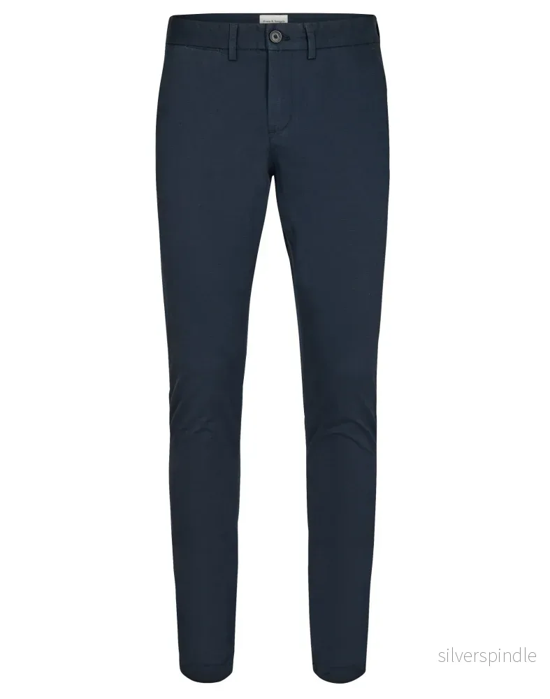 BS Anton Slim Fit Chinos - Marinblå