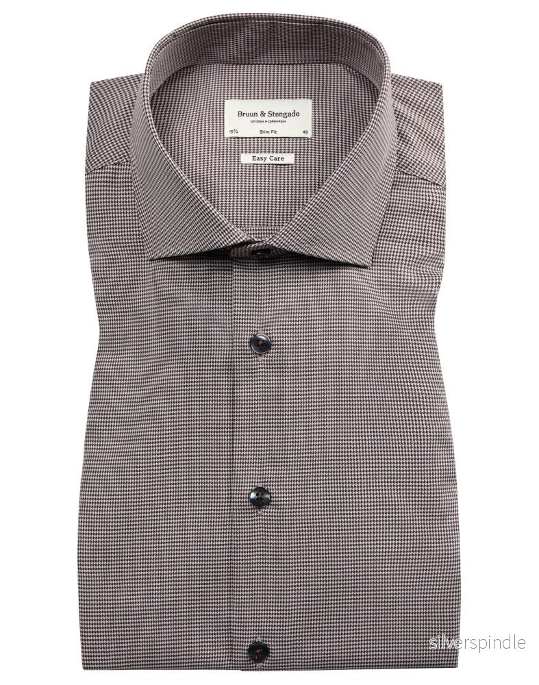 BS Tusk slim fit Skjorta - Brown