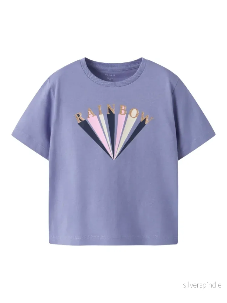 T-shirt med glitterdetaljer