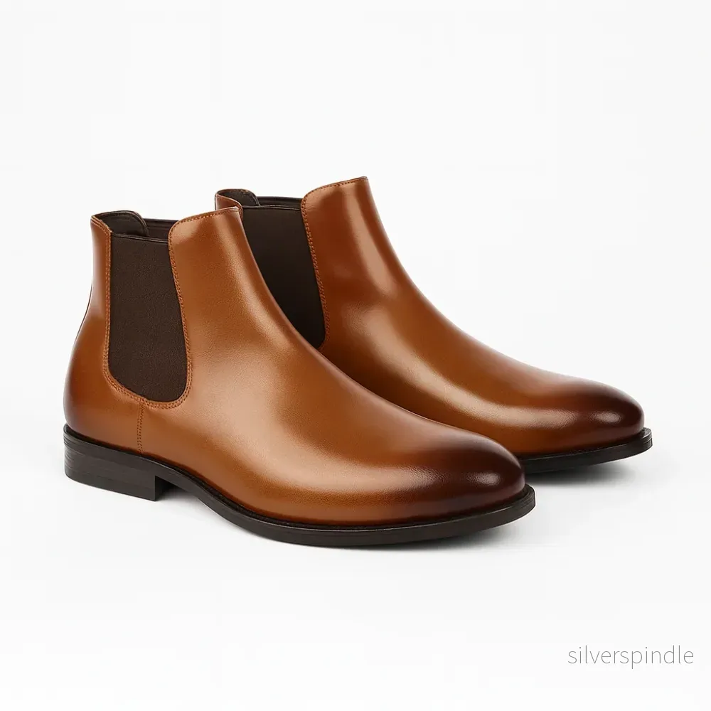 Klassiska Chelsea-stövlar | Slip-On Design med Elastiska Sidopaneler | Mångsidiga Stövlar för Komfort och Stil