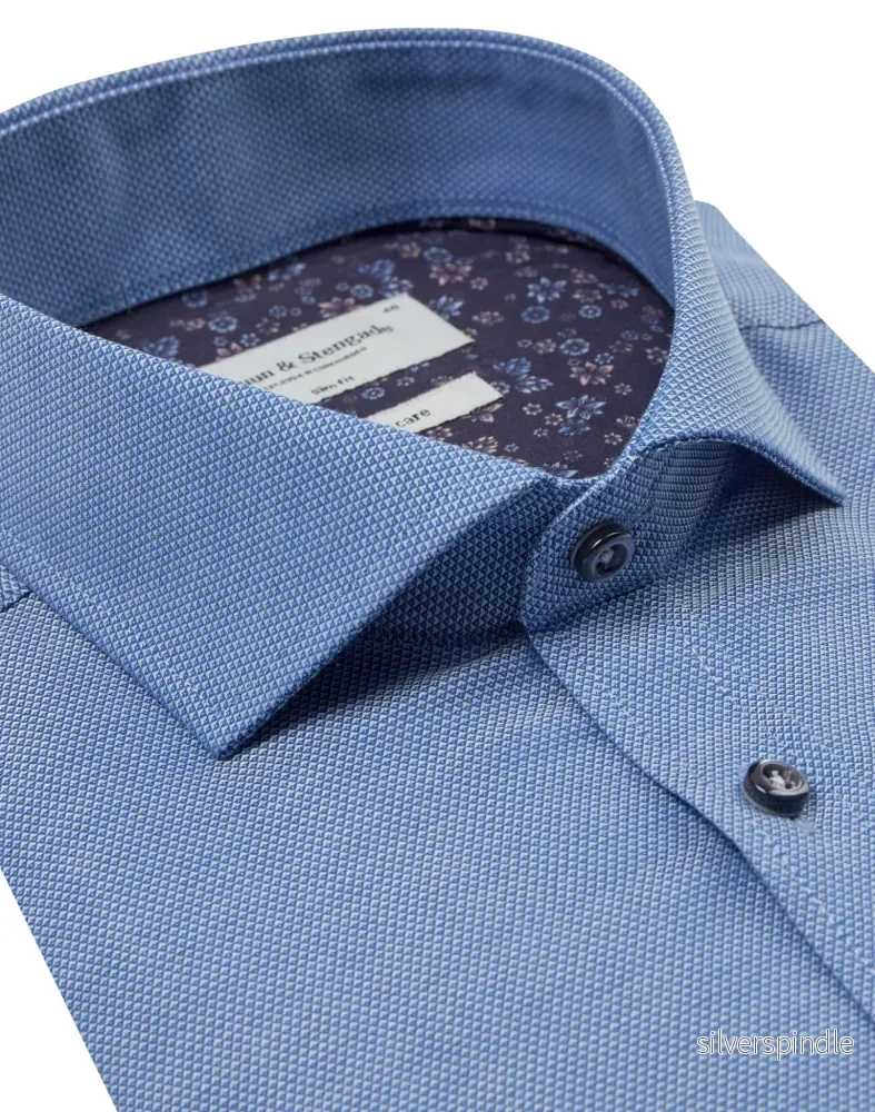 BS Immobile Slim Fit Skjorta - Blå - Bild 2