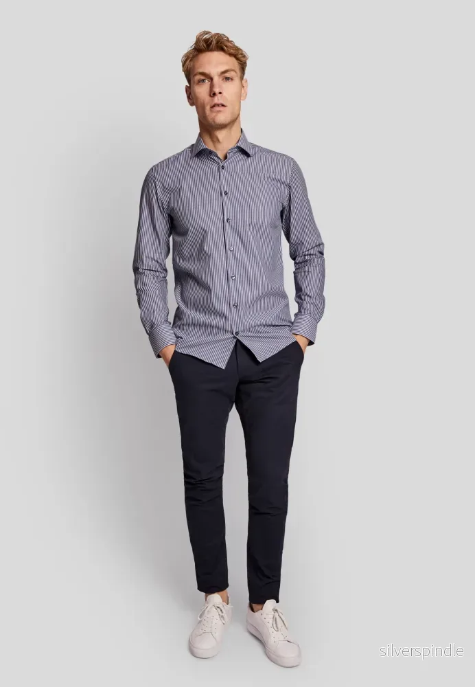 BS Lobont modern fit Skjorta - Dark Blue/White - Bild 3