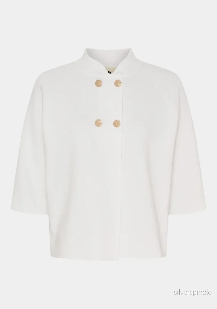 Jena Poncho Blouse - Broken White - Bild 3