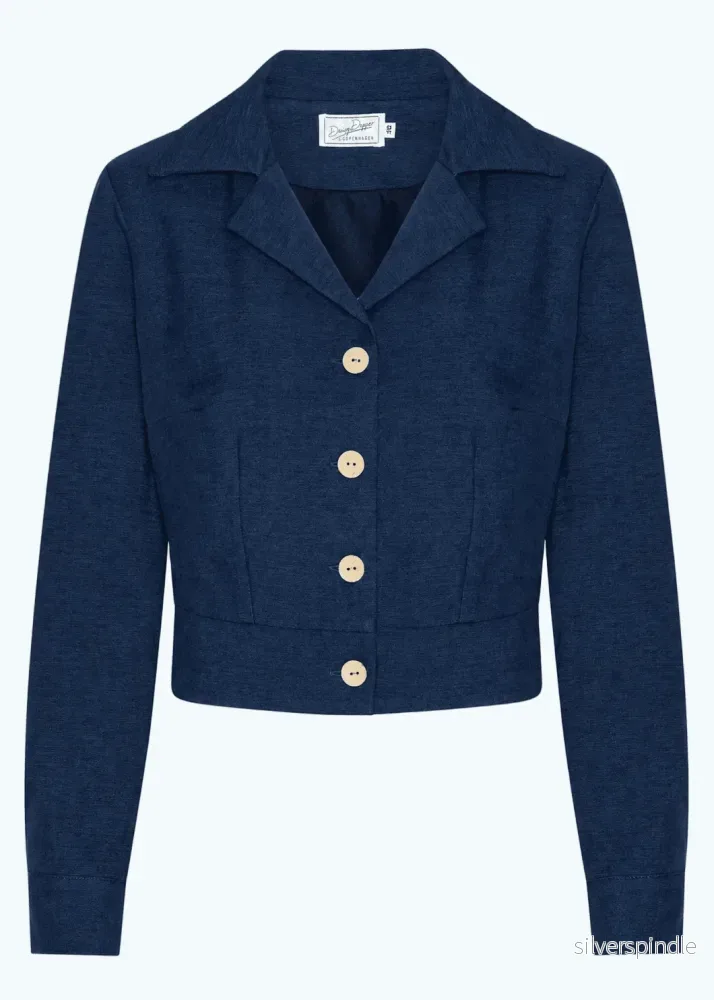 1940-tals jacka – blå denimlook 1940-tals jacka – blå denimlook