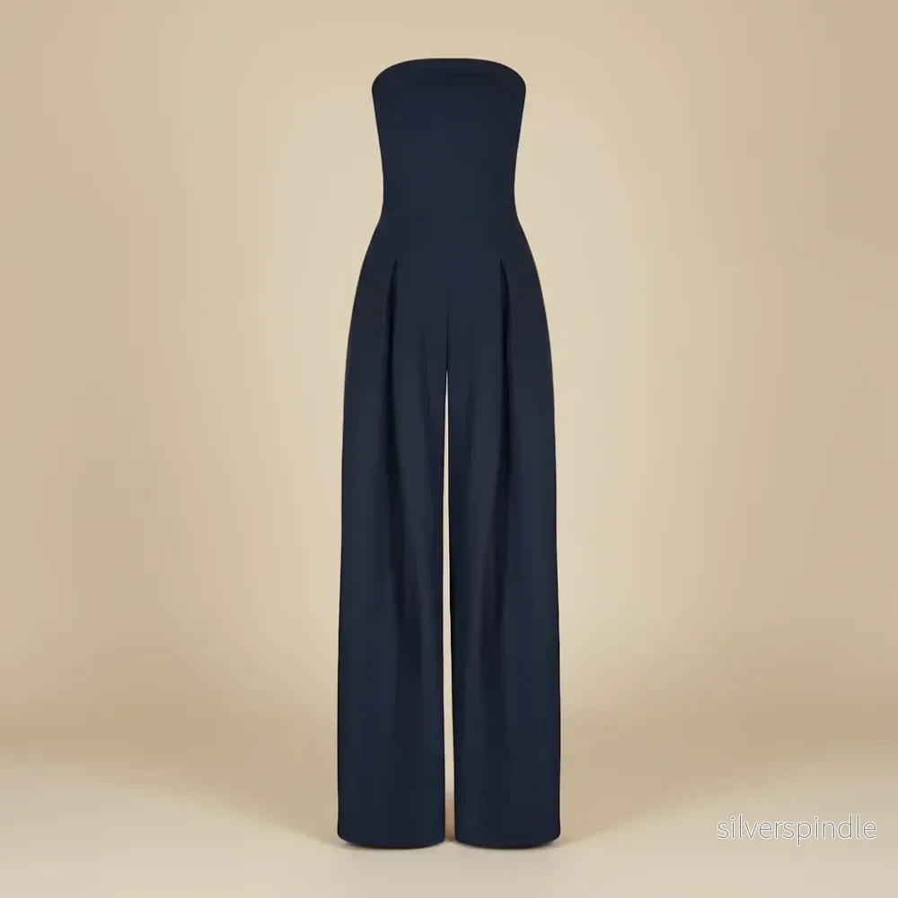 Elegant Jumpsuit för Kvinnor | Axelbandslös Design med Vida Ben | Perfekt för Formella Evenemang - Bild 2