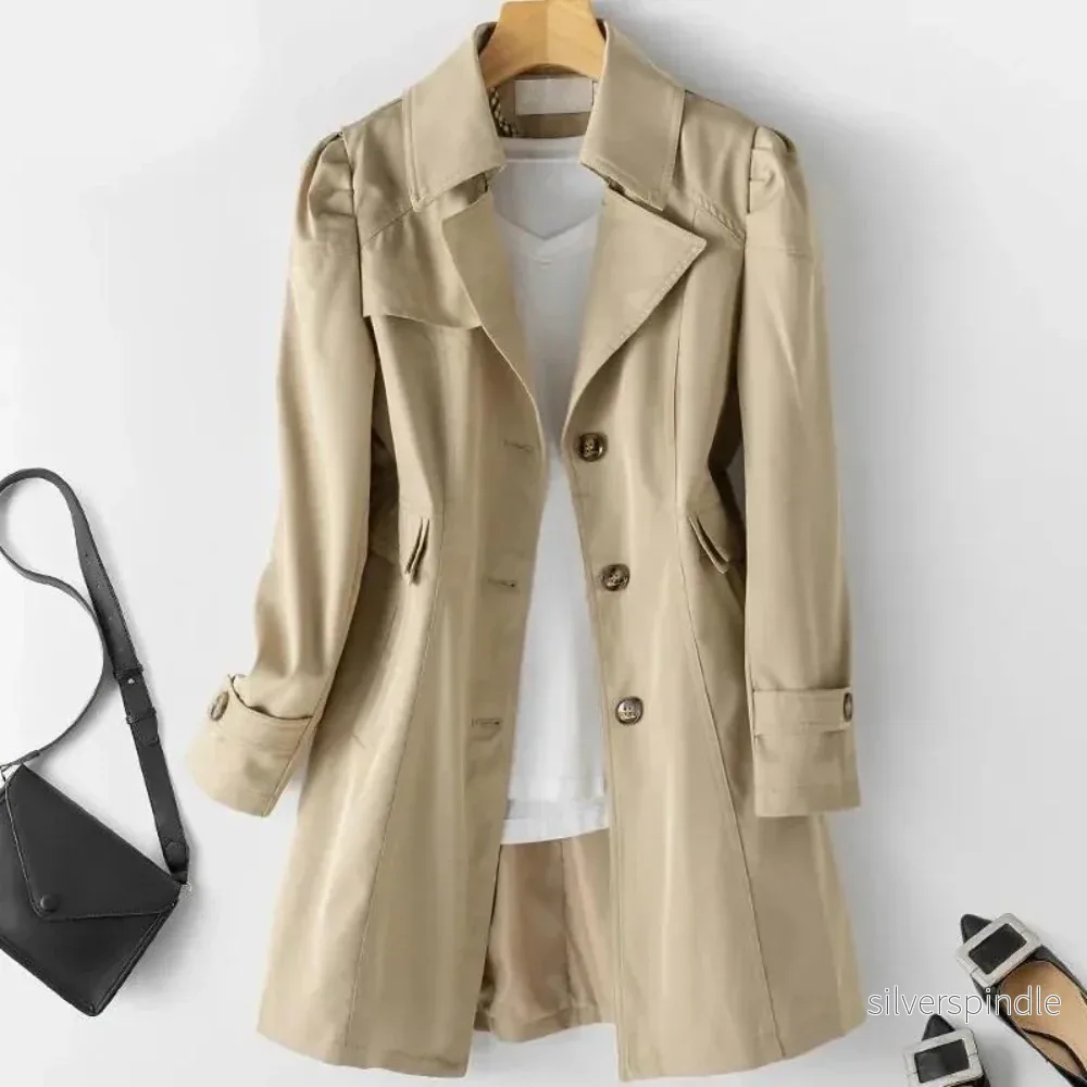 Tidlös Trenchcoat för Kvinnor med Avslappnad Passform | Elegant Design för Vardagsbruk
