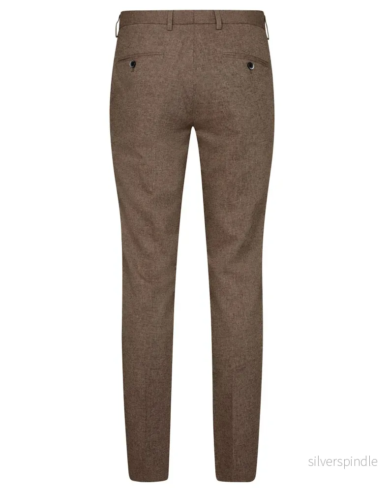 BS Pollino Classic Fit Kostymbyxor - Brown - Bild 2